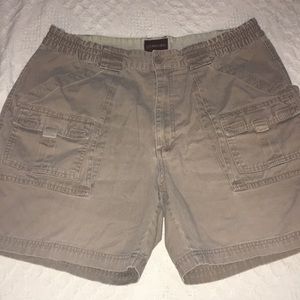 St Johns Bay Mens Khaki Shorts Size 38
